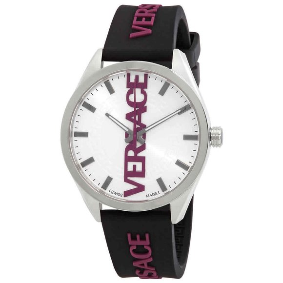 Versace V-Vertical Mens Purple Letter Watch